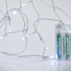 Χριστουγεννιάτικα λαμπάκια 20LED σειρά με διάφανο καλώδιο | Eurolamp | 600-11130